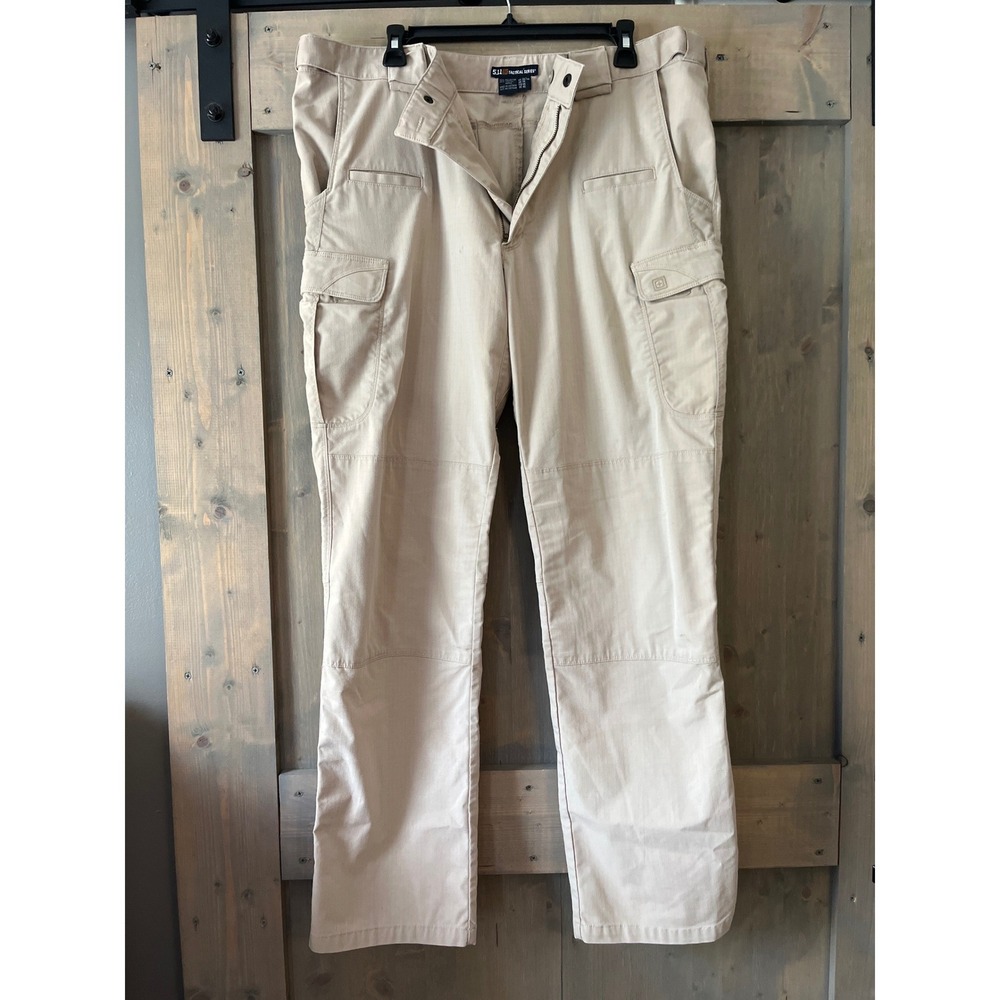 511 5.11 Tactical Series Khaki Pant 36x34 ACTUAL 39x33 Cargo Military Rip Stop